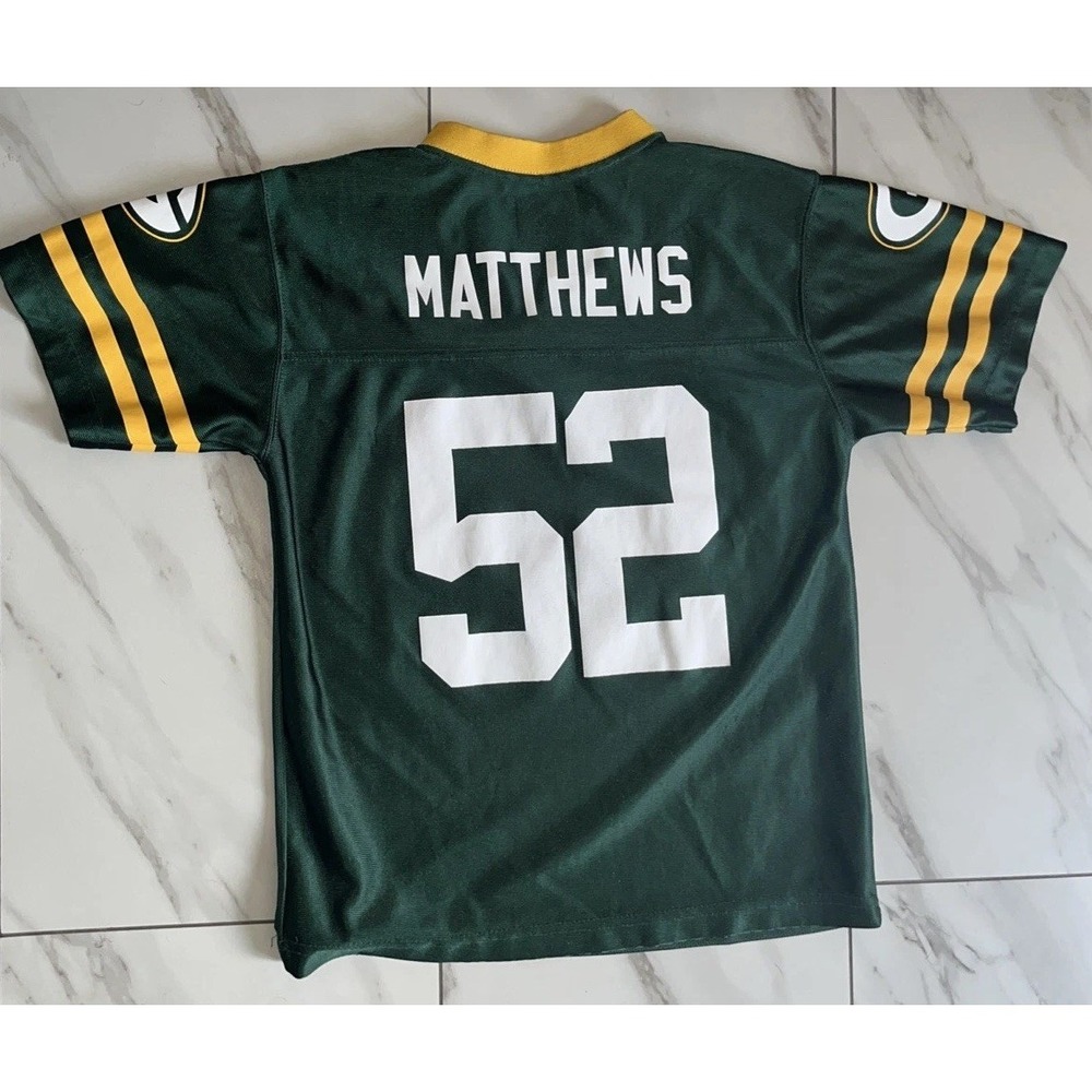 Green Bay Packers Clay Matthews #52 NFL Jersey Youth Medium Size 10-12 Green